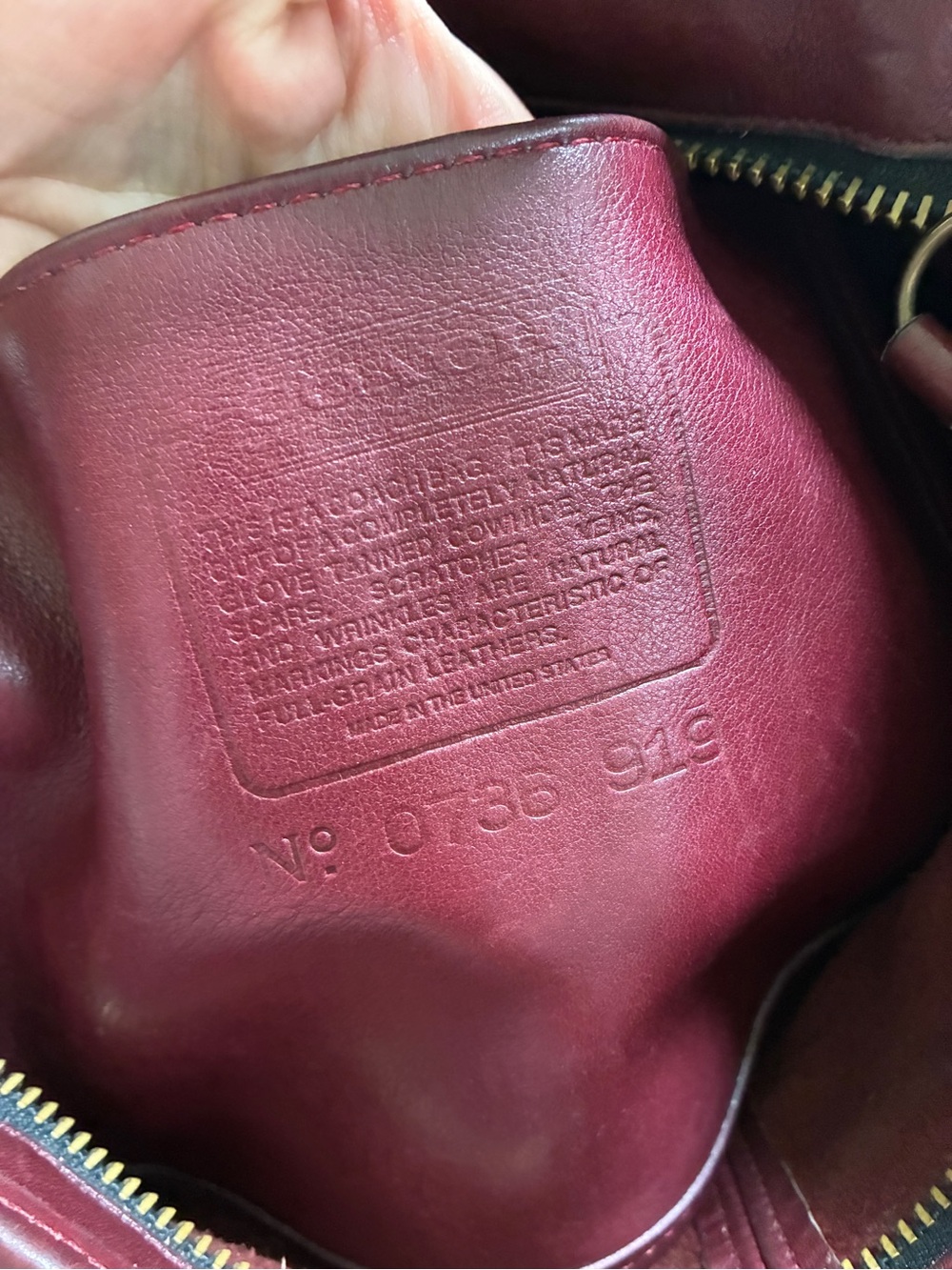 Vintage Coach Bucket Bag | Style 4075 | Mahogany Red Made in USA - Picture 8 of 10